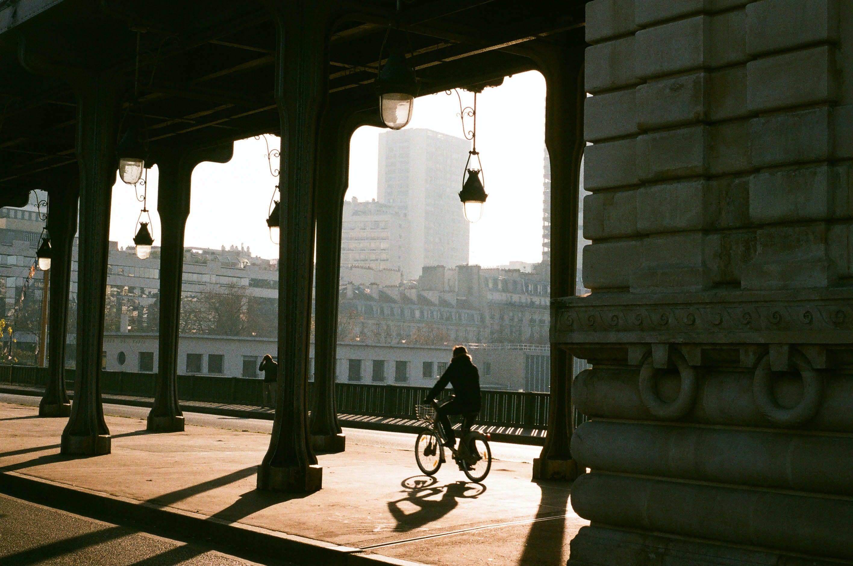 Girl biking by Anna Urlapova